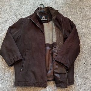 Men’s WeatherProof Suede Layered Winter Coat